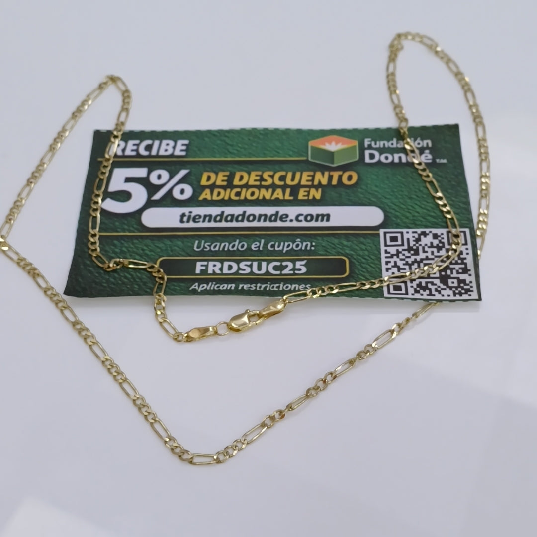 CADENA TEJIDO 3X1 14K 55 CM 5.3 GR (NUEVO)