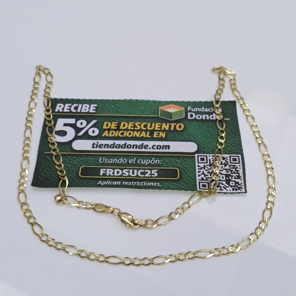 CADENA TEJIDO 3X1 14K 55 CM 8.1 GR (NUEVO)