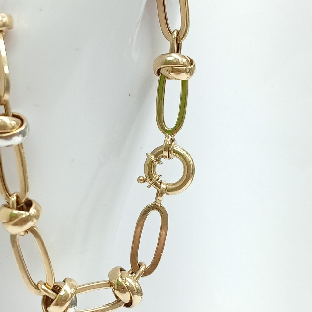 PULSERA ORO COMBINADO 14 K 6.4 GRMS (SEMINUEVO)