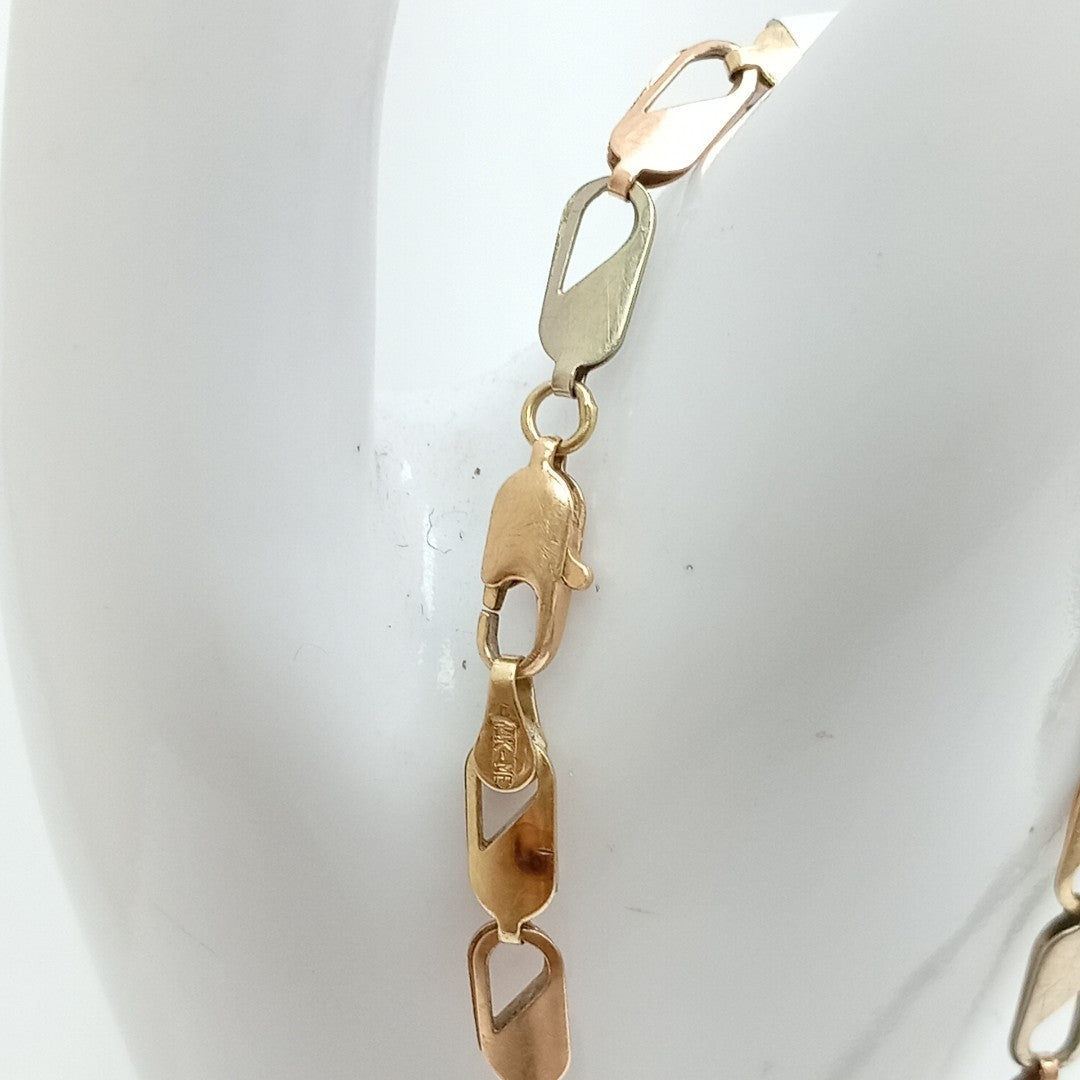 PULSERA ORO COMBINADO 14 K 4,20 GRMS (SEMINUEVO)