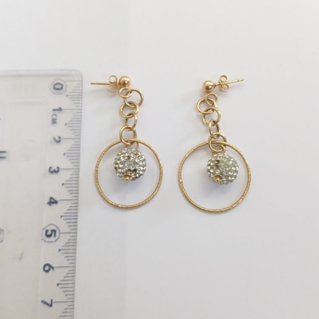 BROQUELES PAR ORO 14 K 3,80 GRMS (SEMINUEVO)