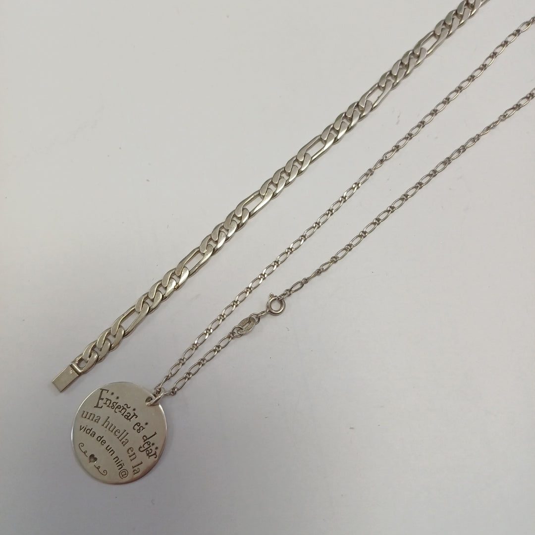 GARGANTILLA, PULSERA PLATA 16 GRMS (SEMINUEVO)