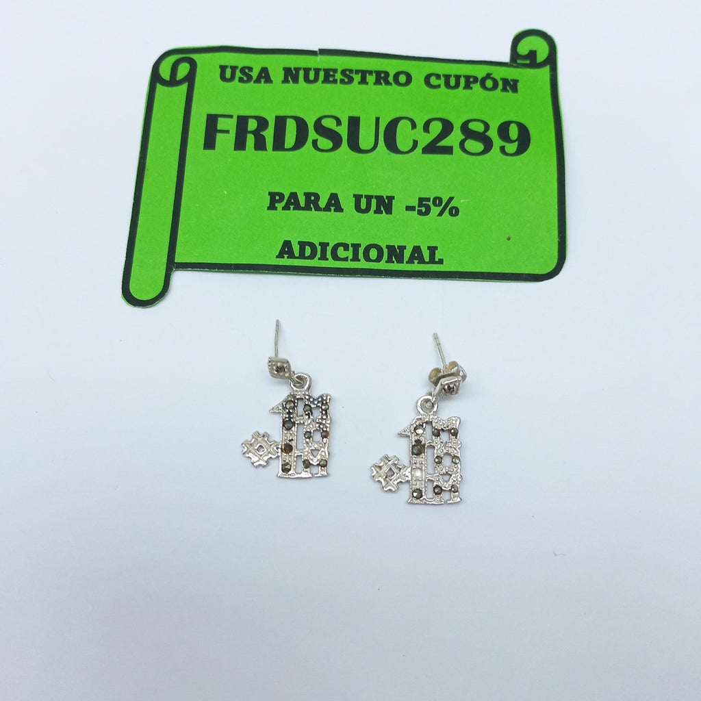 ARETES PAR,DIJE PLATA 6,10 GRMS (SEMINUEVO)