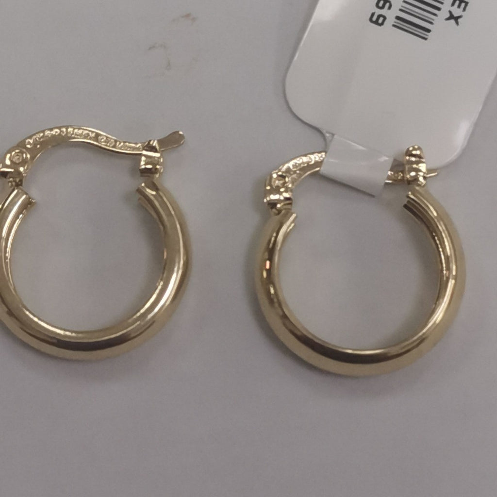 ARETES TEJIDO ARRACADAS LISAS 14K 2.1 GR (NUEVO)