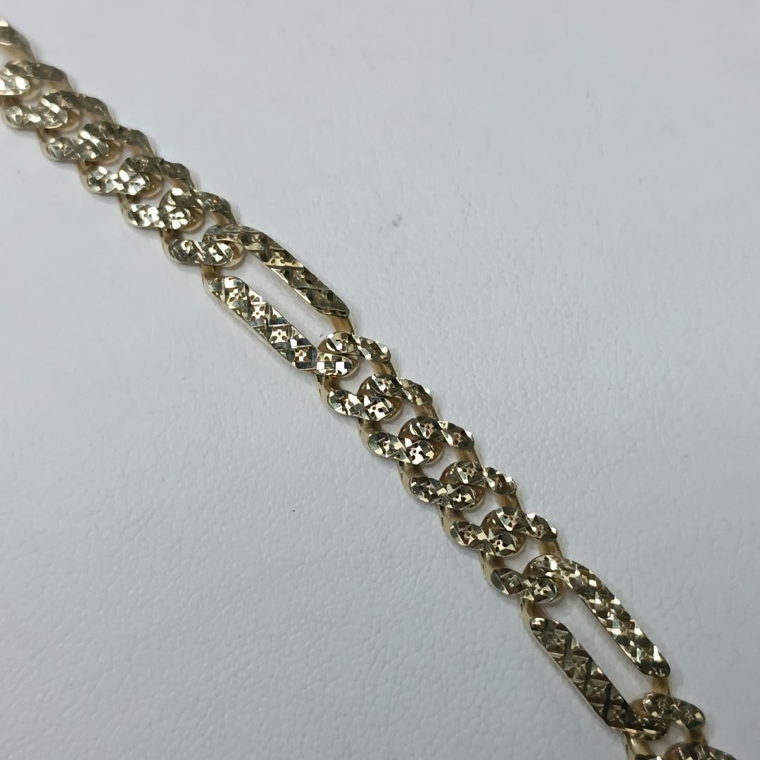 PULSERA CABALLERO MONACO ORO 10K 7 (NUEVO)