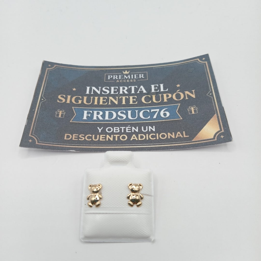 BROQUELES BROQUEL FIG OSO 14K 0.2592 GR (NUEVO)