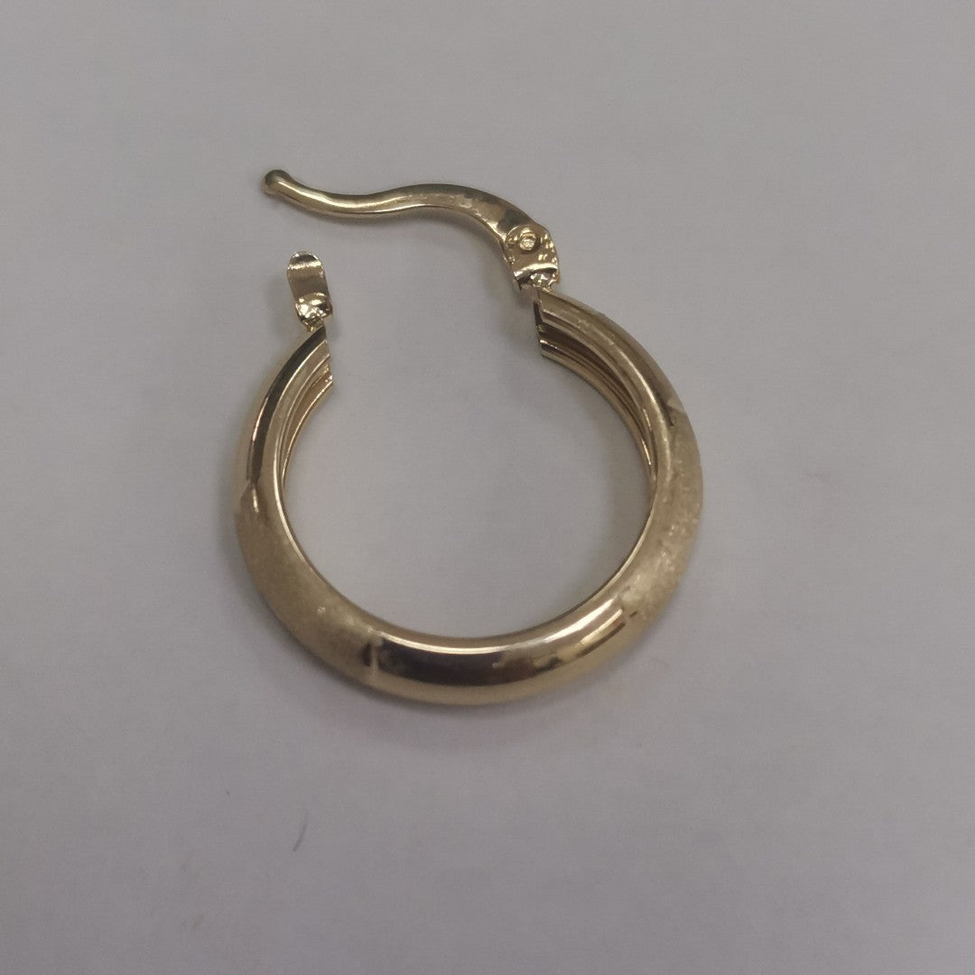 ARETES TEJIDO ARRACADA SATINADA 14K 2.6 GR (NUEVO)