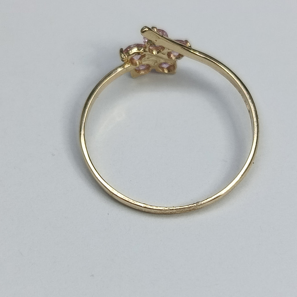 ANILLOS FIG FLOR PIEDRAS COL 14K TALLA 7 1 GR (NUEVO)