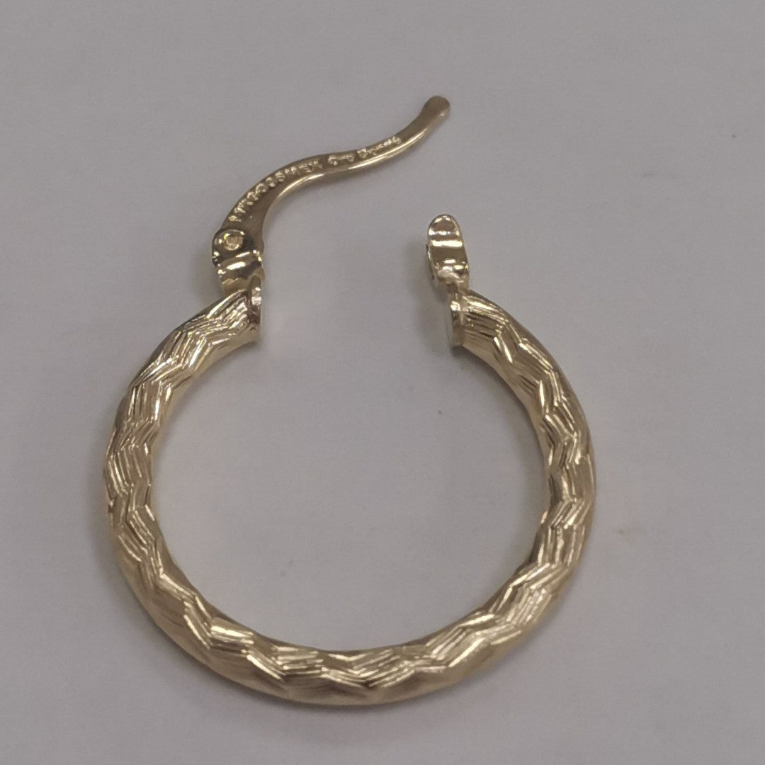 ARETES ARRACADAS LABRADAS 14K 2.1 GR (NUEVO)