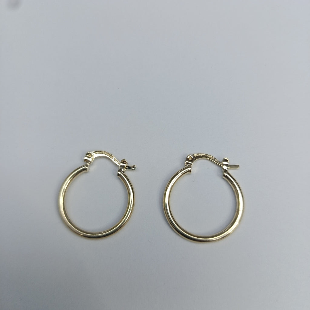 ARETES TEJIDO ARRACADAS LISAS 14K 1.2 GR (NUEVO)