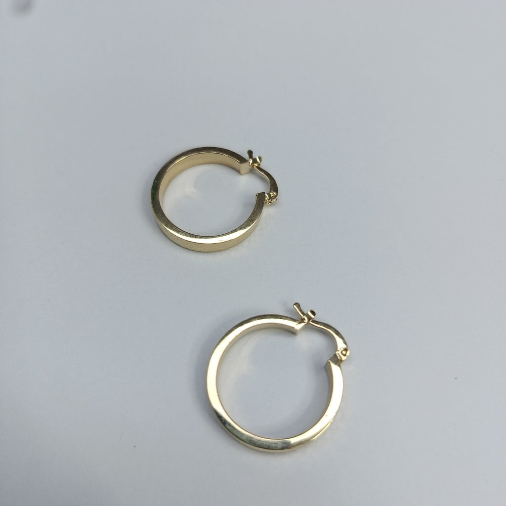 ARETES TEJIDO ARRACADAS FACETADAS 14K 2.9 GR (NUEVO)