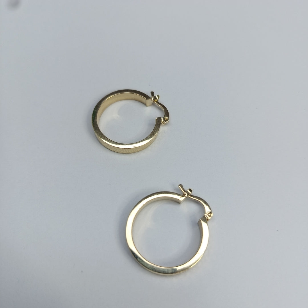 ARETES TEJIDO ARRACADAS FACETADAS 14K 2.9 GR (NUEVO)