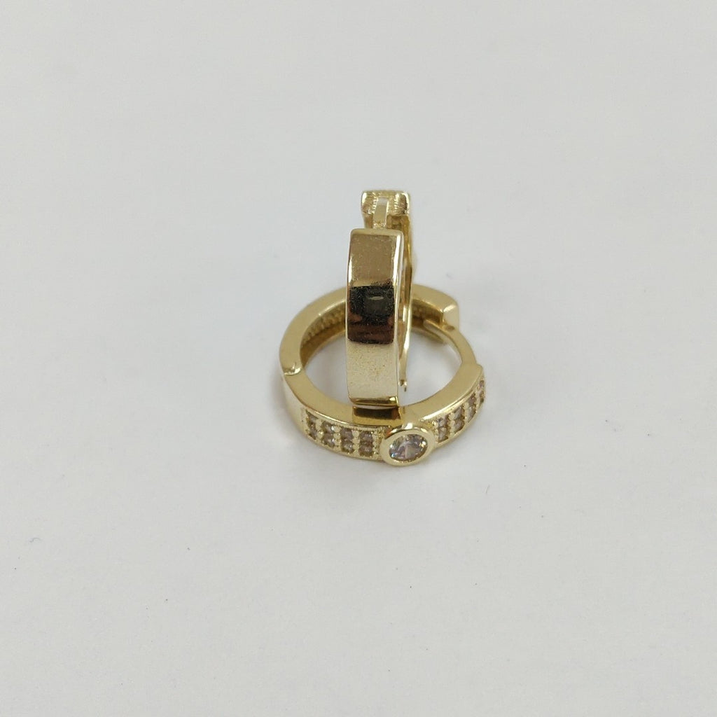 ARETES ARRACADAS C CIRCONIAS 10K 2.7 GR (NUEVO)