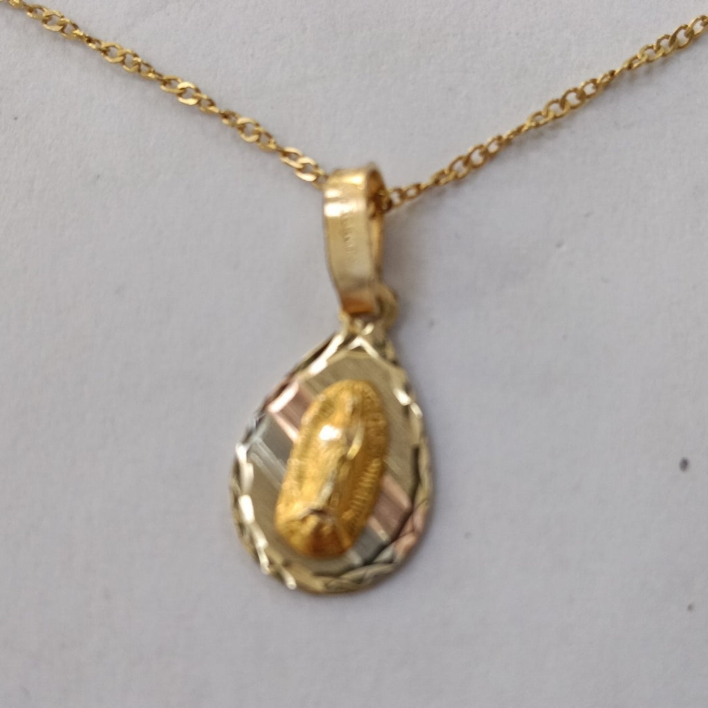 CADENA,MEDALLA RELIGIOSA ORO 10 K 2,30 GRMS (SEMINUEVO)