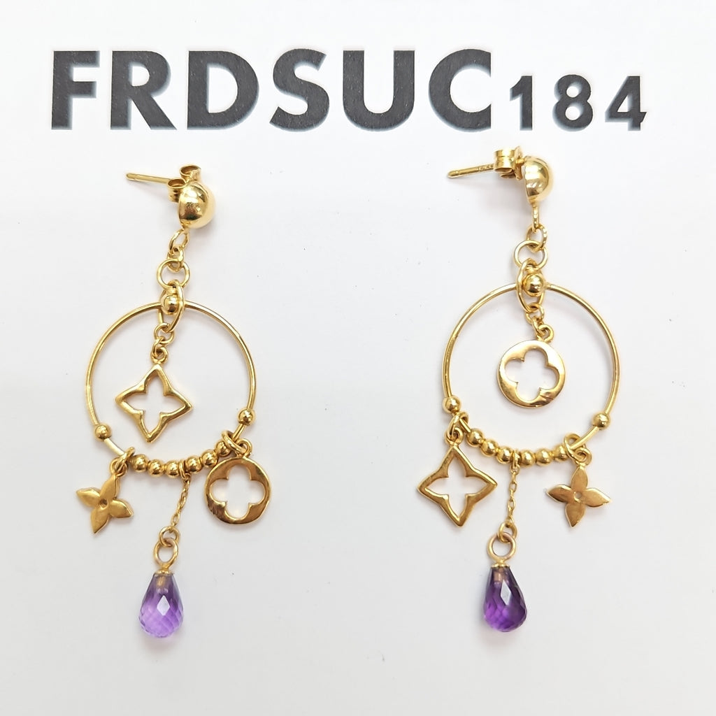 ARETES PAR ORO 14 K 6.8 GRMS (SEMINUEVO)