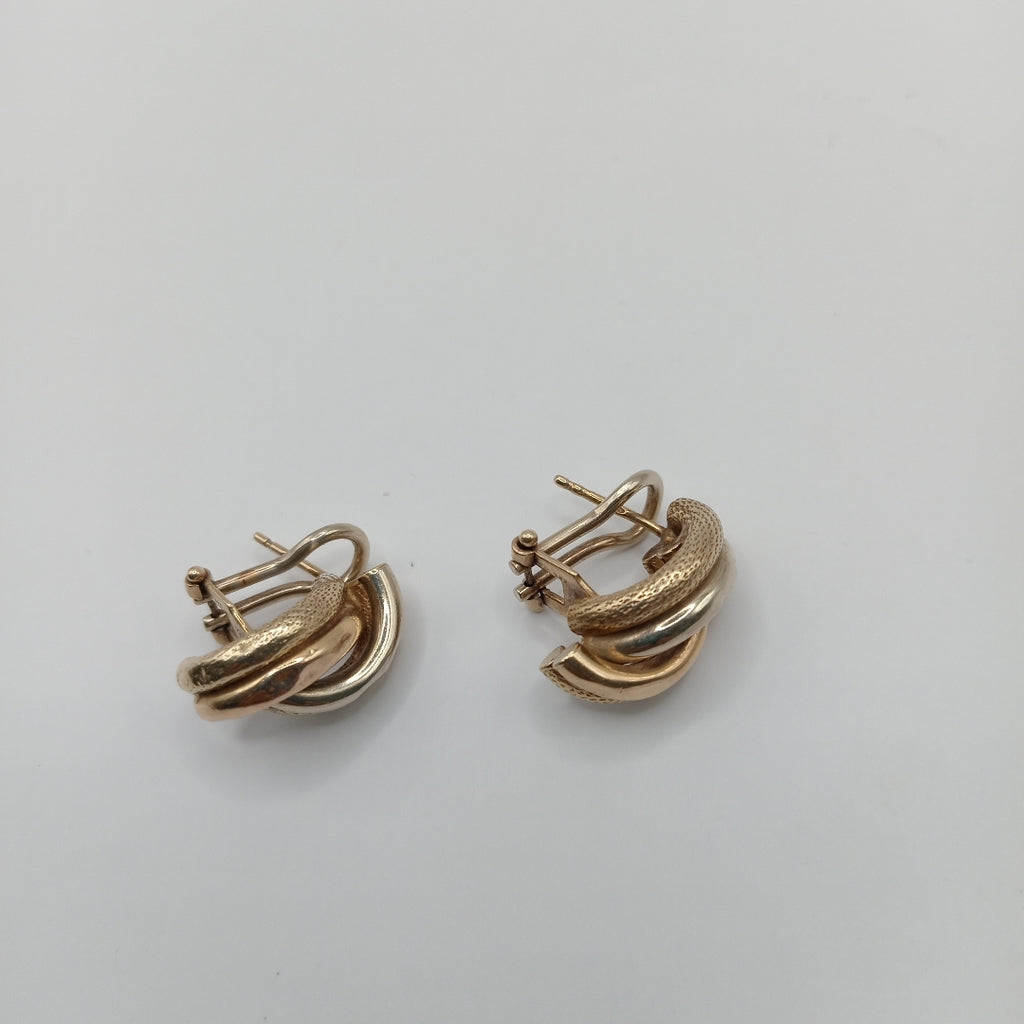 ARETES PAR ORO COMBINADO 14 K 4,60 GRMS (SEMINUEVO)