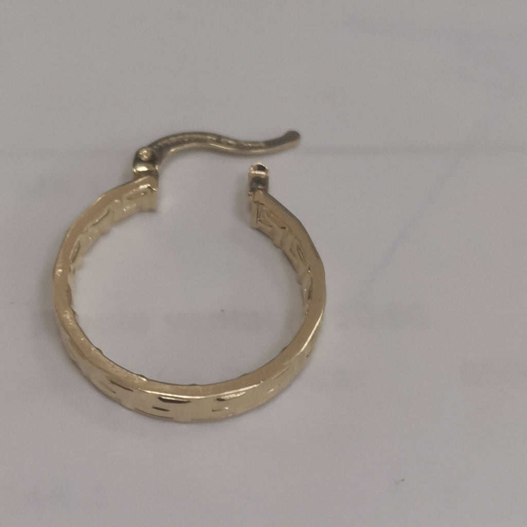 ARETES TEJIDO ARRACADAS TIPO GRECAS 14K 2.1 GR (NUEVO)