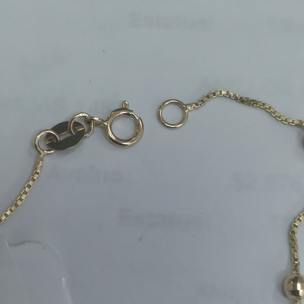 PULSERA ESPECIAL CON BOLITAS 14K 18 CM 1.4 GR (NUEVO)