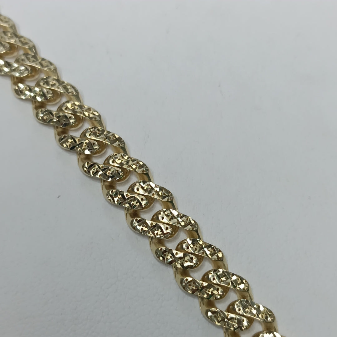 PULSERA CABALLERO MONACO ORO 10K 9.6 (NUEVO)