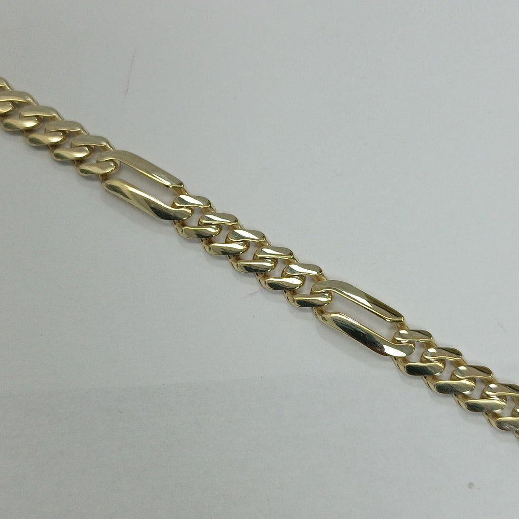 PULSERA CABALLERO MONACO ORO 10K 7.6 (NUEVO)