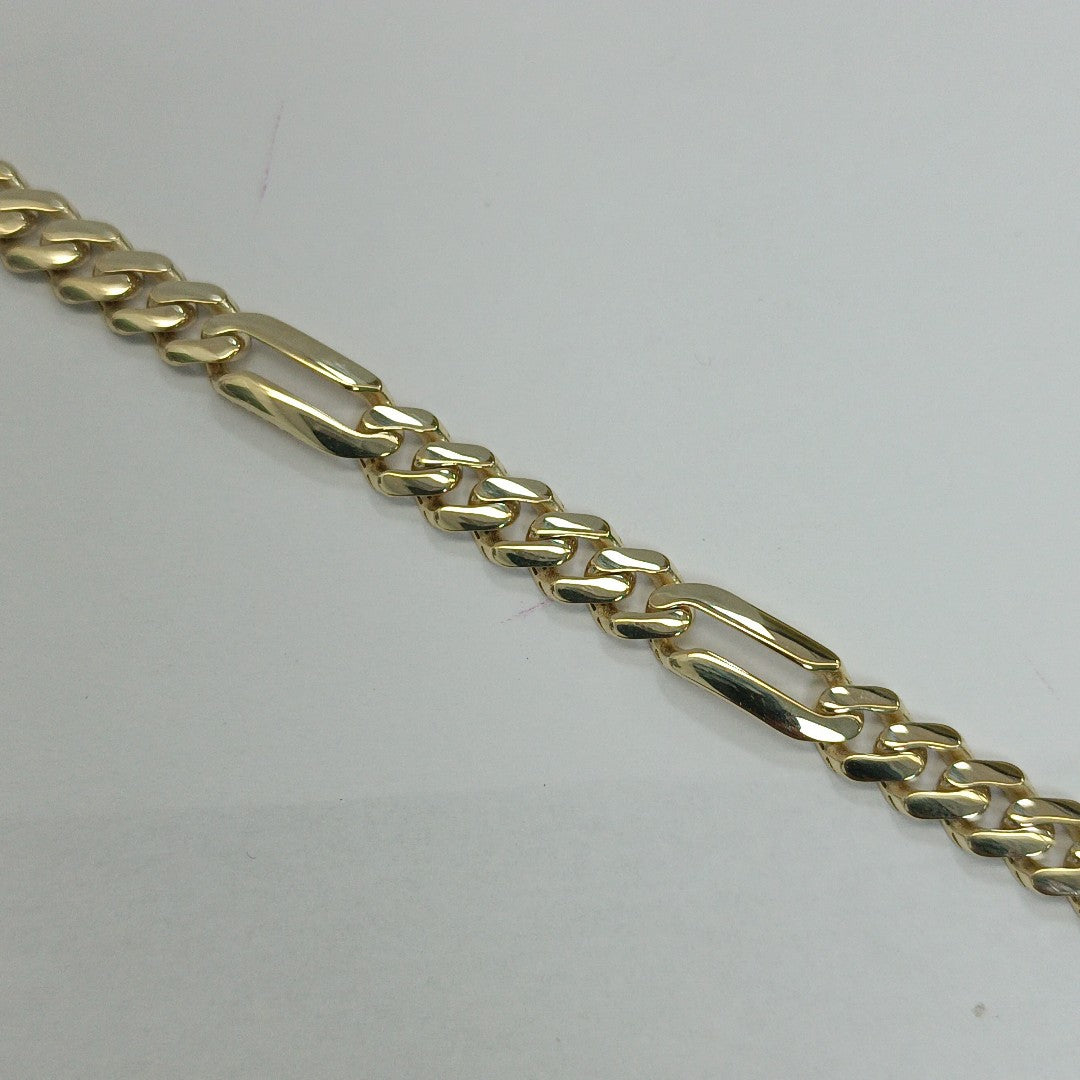 PULSERA CABALLERO MONACO ORO 10K 7.6 (NUEVO)