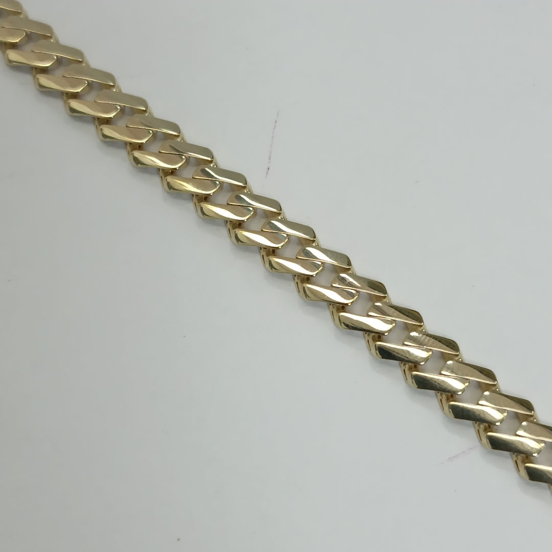 PULSERA CABALLERO MONACO ORO 10K 8 (NUEVO)