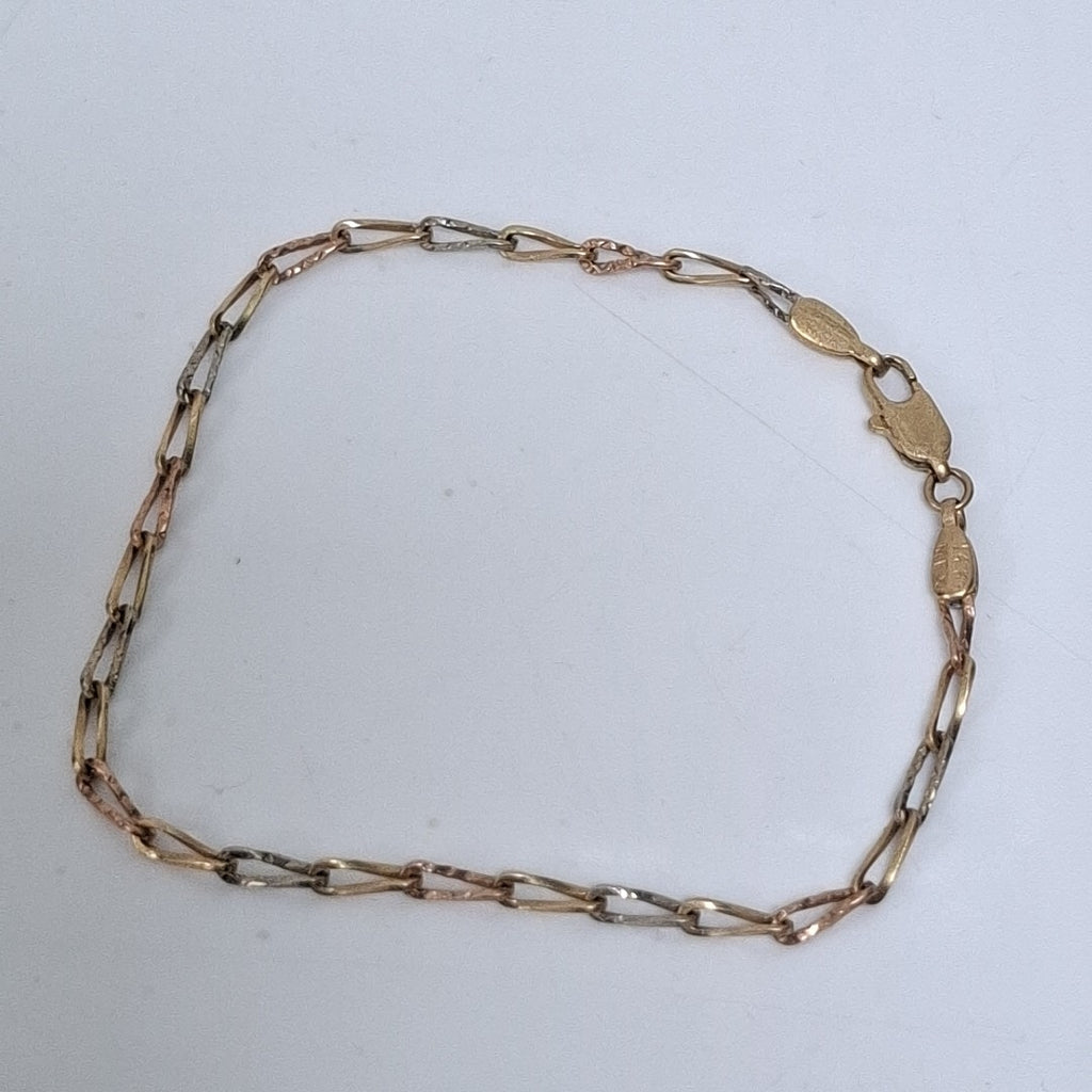 PULSERA ORO COMBINADO 14 K 3,00 GRMS (SEMINUEVO)
