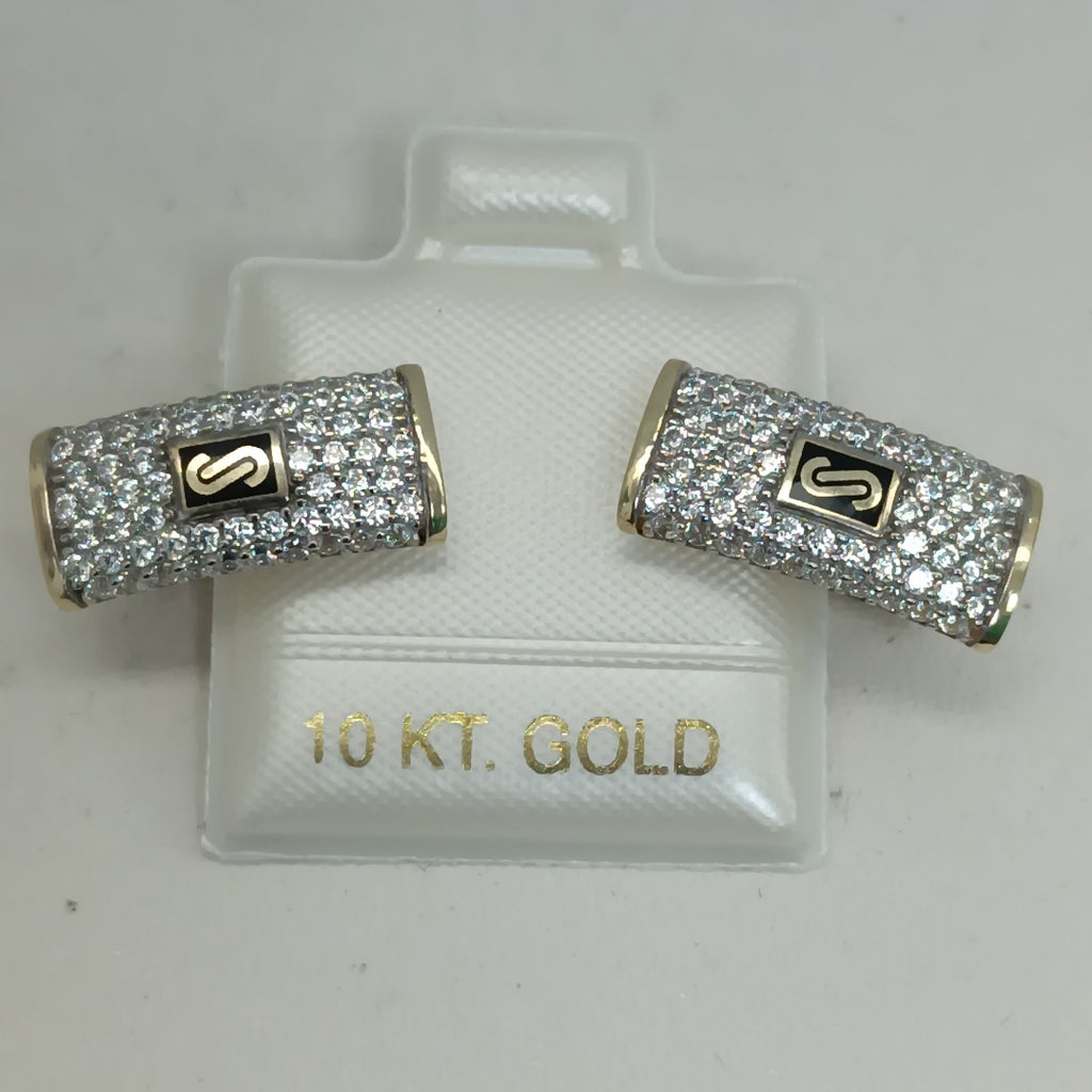 PAR ARETES MONACO ORO 10K 3.4 (NUEVO)