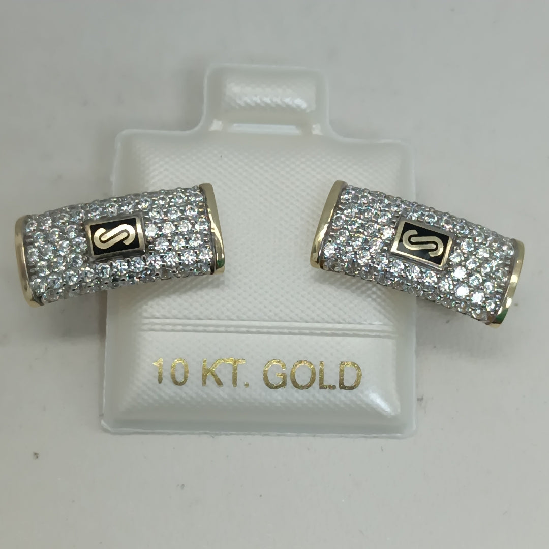 PAR ARETES MONACO ORO 10K 3.4 (NUEVO)