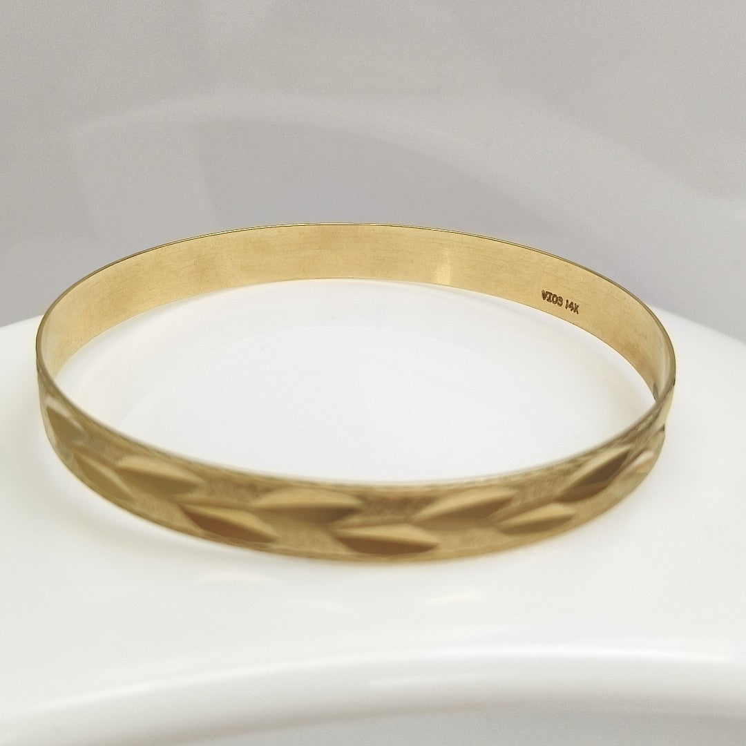 PULSERA RIGIDA ORO 14 K 12,30 GRMS (SEMINUEVO)