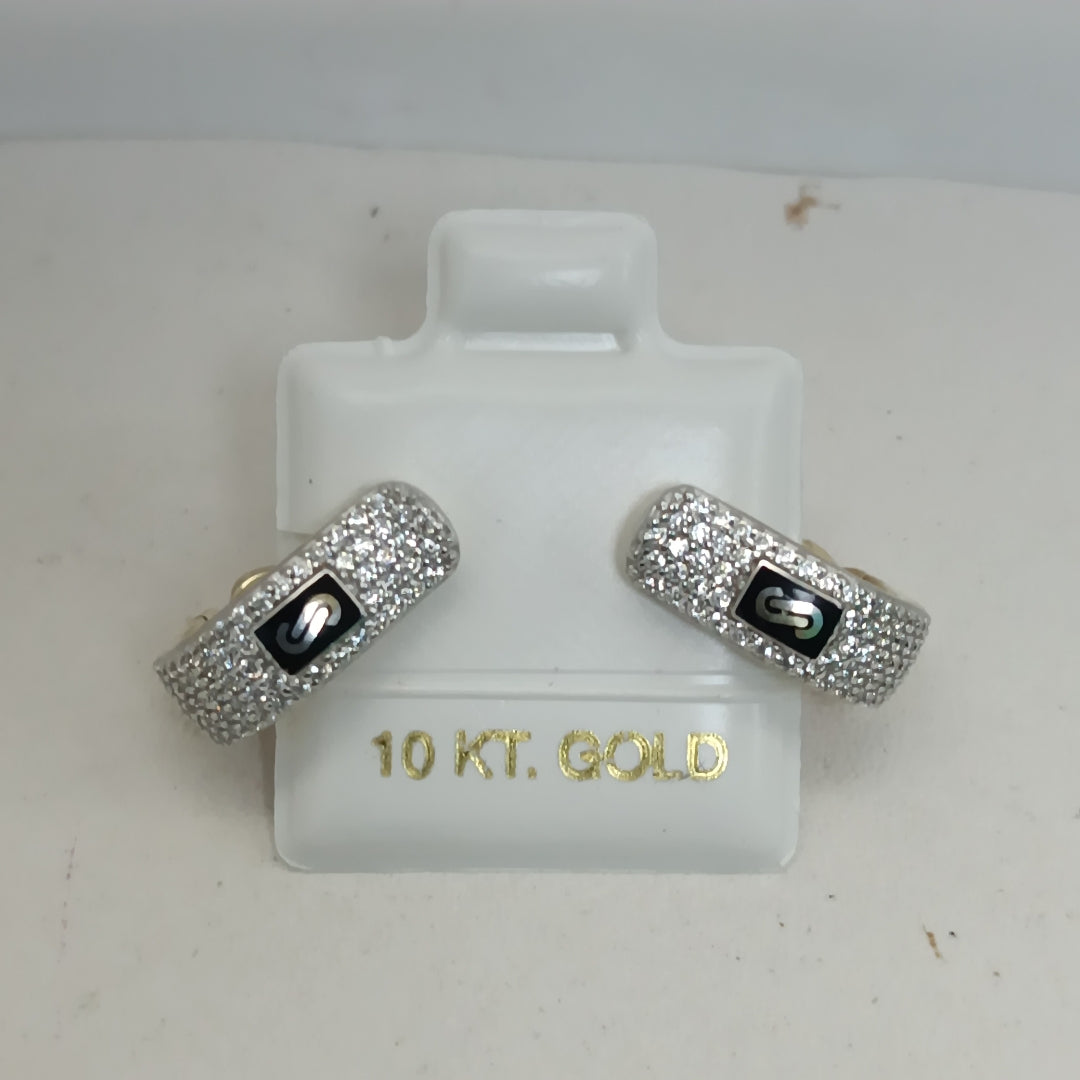 PAR ARETES MONACO ORO 10K 4.2 (NUEVO)