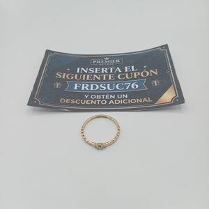 ANILLO ANILLITO C CIRCONIAS 14K 6.5 TALLA 1.1 GR (NUEVO)