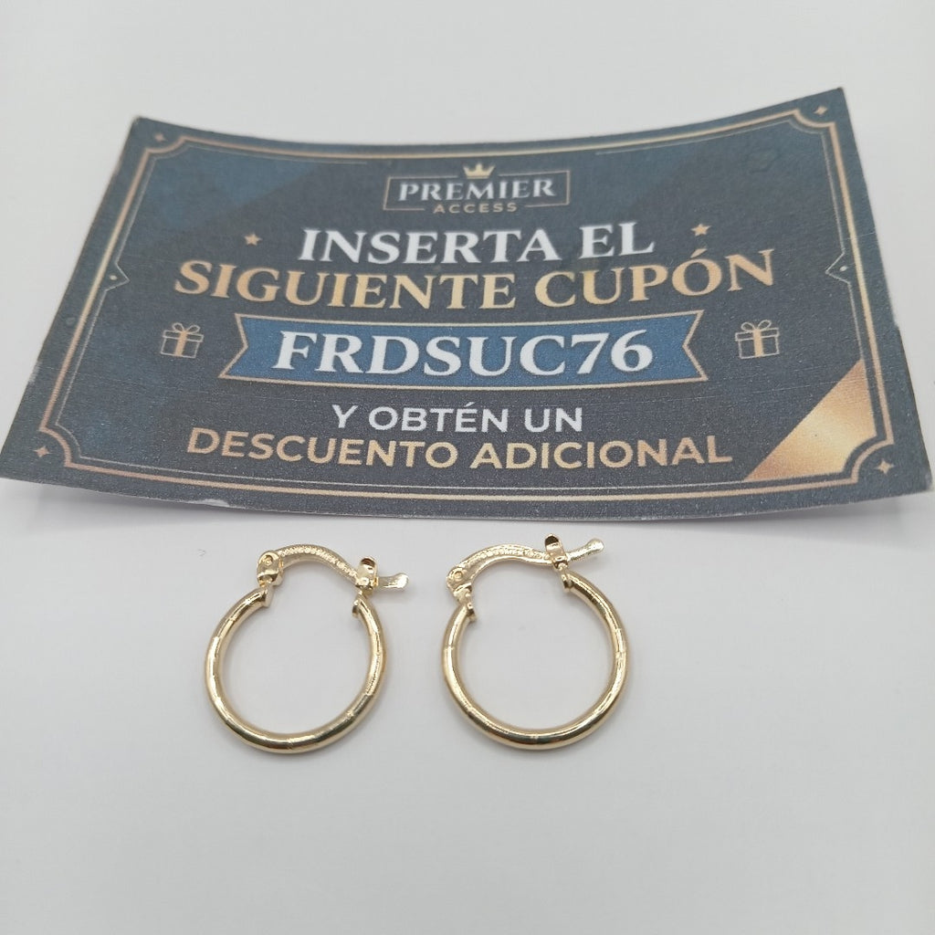 ARETES ARRACADAS ESTRIADAS 14K 1.4 GR (NUEVO)