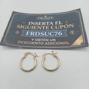 ARETES ARRACADAS ESTRIADAS 14K 1.4 GR (NUEVO)