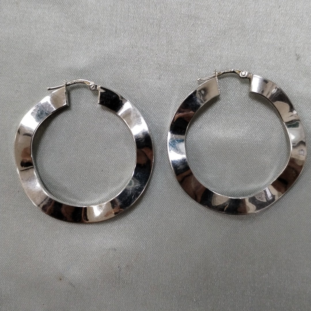 ARRACADAS PAR ORO, ORO BLANCO 14 K 6.1 GRMS (SEMINUEVO)