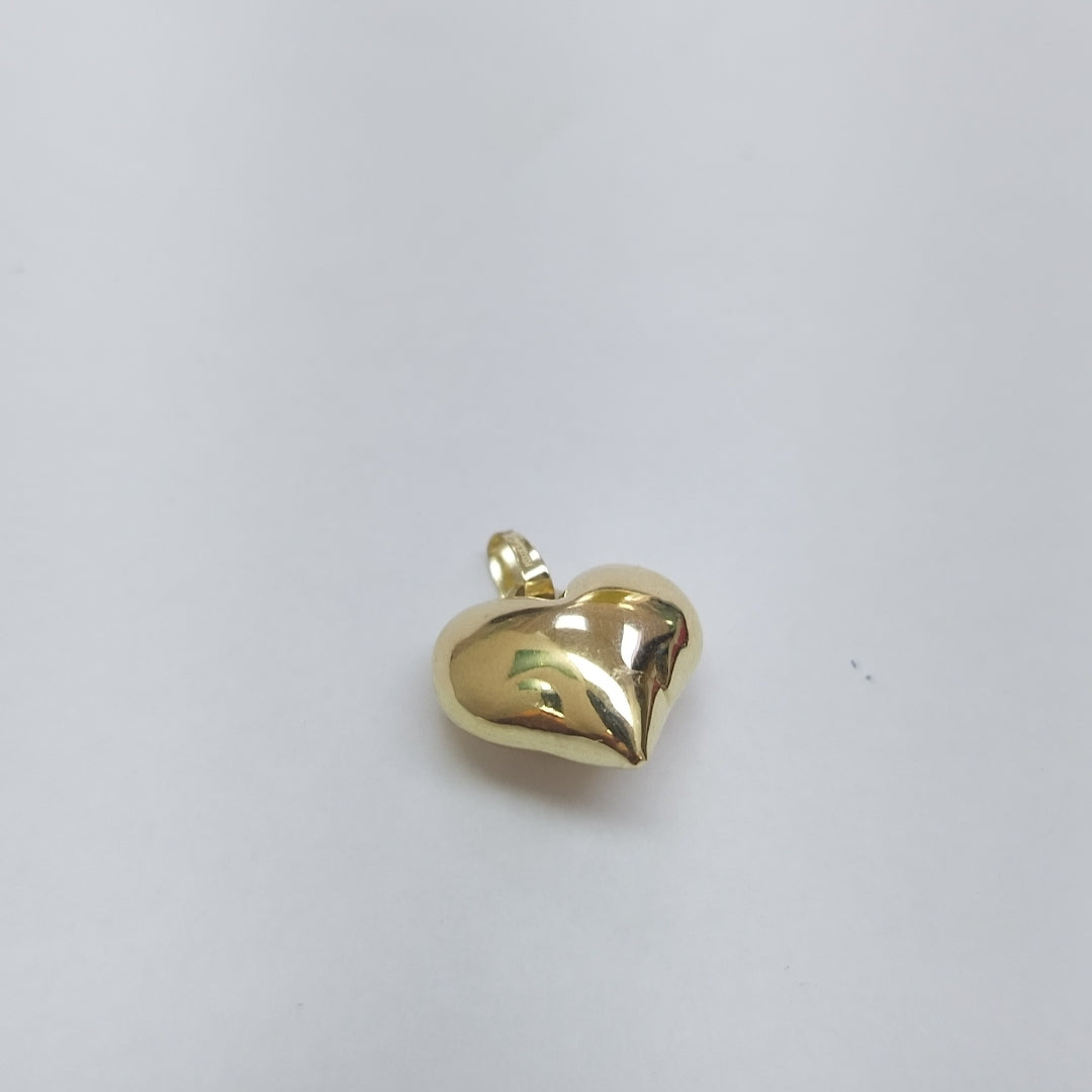 DIJE TEJIDO CORAZON LISO 14K 1 GR (NUEVO)