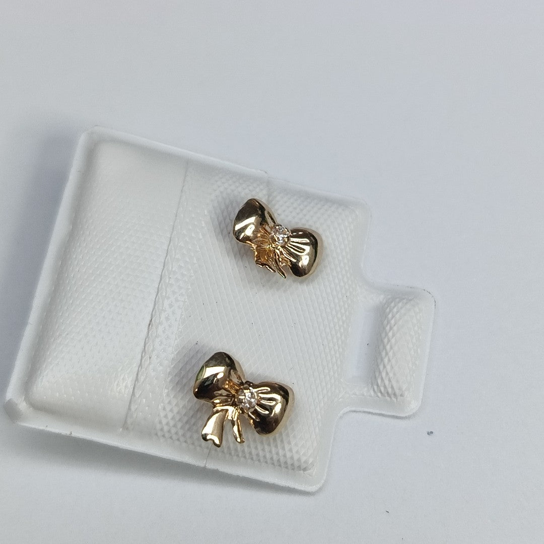 BROQUELES BROQUEL FIG MOÑO C CIRCONIA 14K 0.2441 GR (NUEVO)