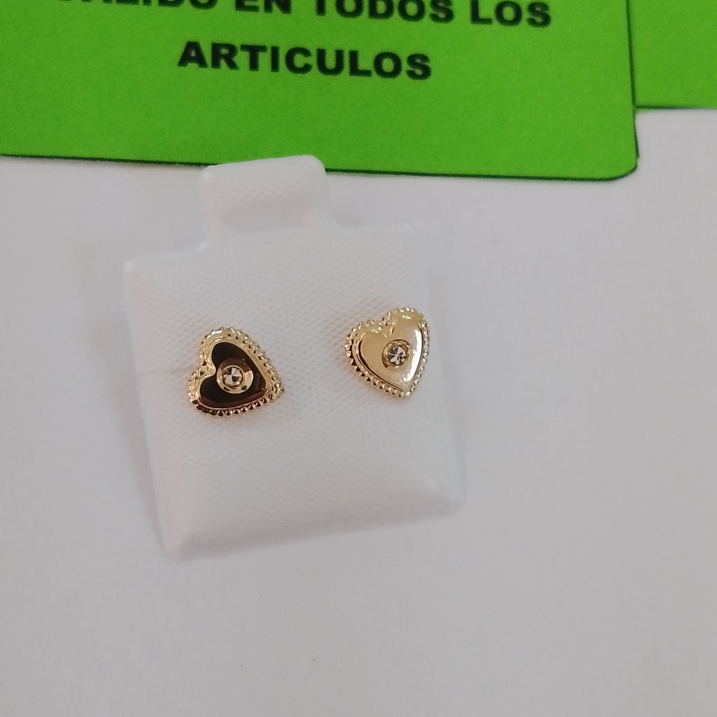 BROQUELES BROQUEL FIG CORAZON C CIRCONIA 14K 0.2614 GR (NUEVO)