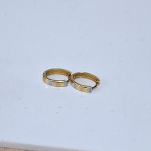 ARRACADAS PAR ORO,ORO COMBINADO 14 K 1,10 GRMS (SEMINUEVO)