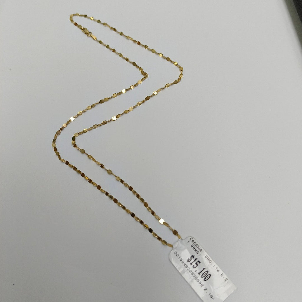 CADENA ORO 14 K 2.1 GRMS (SEMINUEVO)