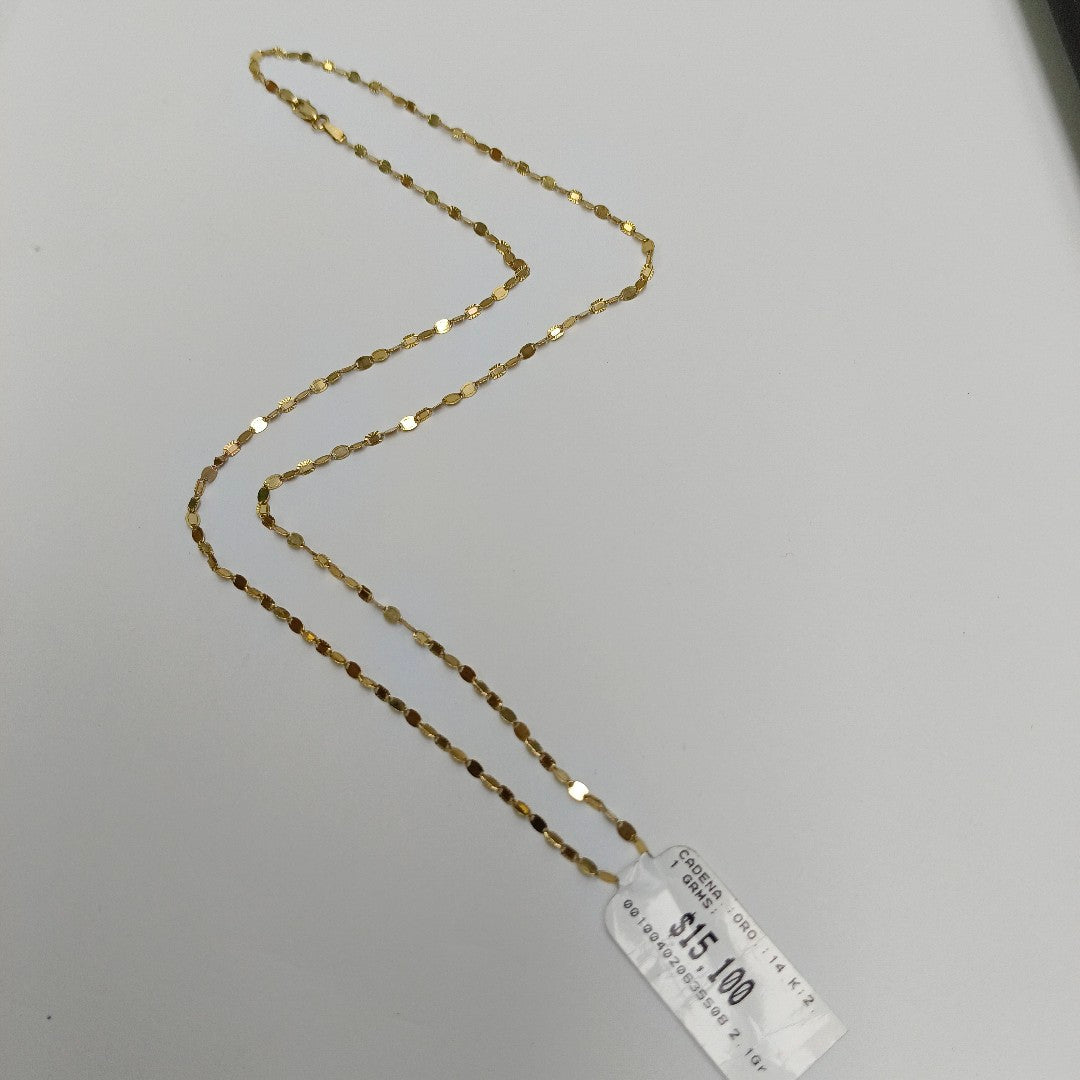 CADENA ORO 14 K 2.1 GRMS (SEMINUEVO)