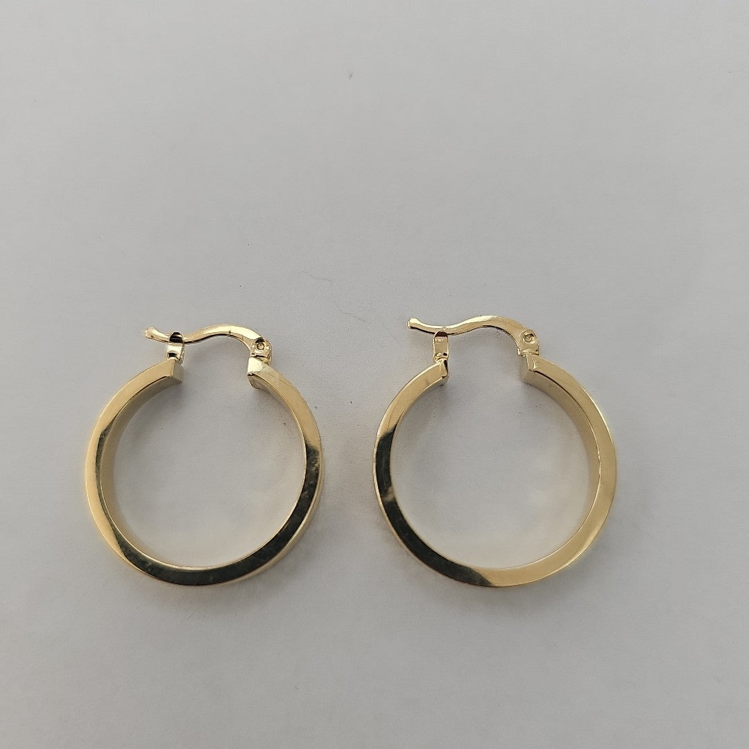 ARETES TEJIDO ARRACADAS FACETADAS 14K 2.9 GR (NUEVO)