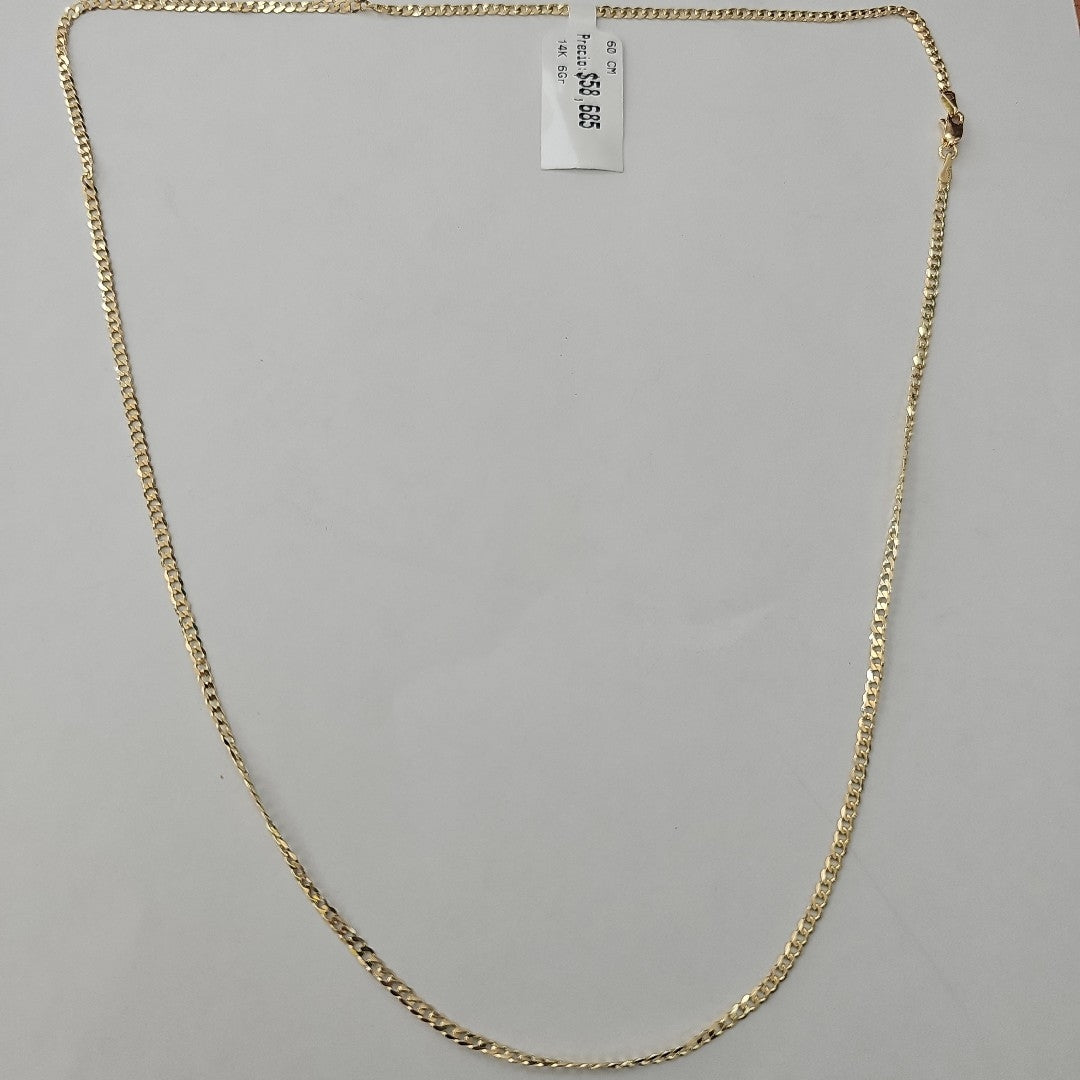 CADENA BARBADA 14K 60 CM 6 GR (NUEVO)
