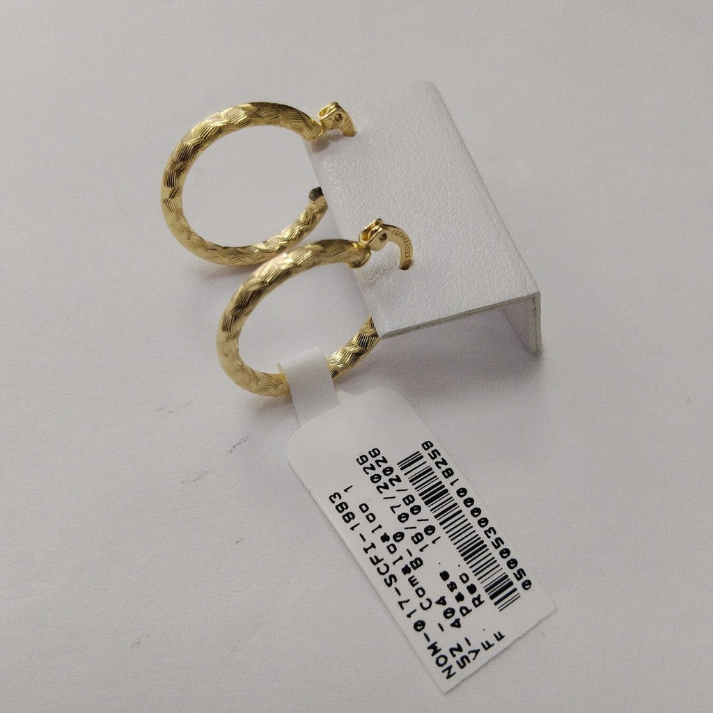 ARETES ARRACADAS LABRADAS 14K 2.1 GR (NUEVO)
