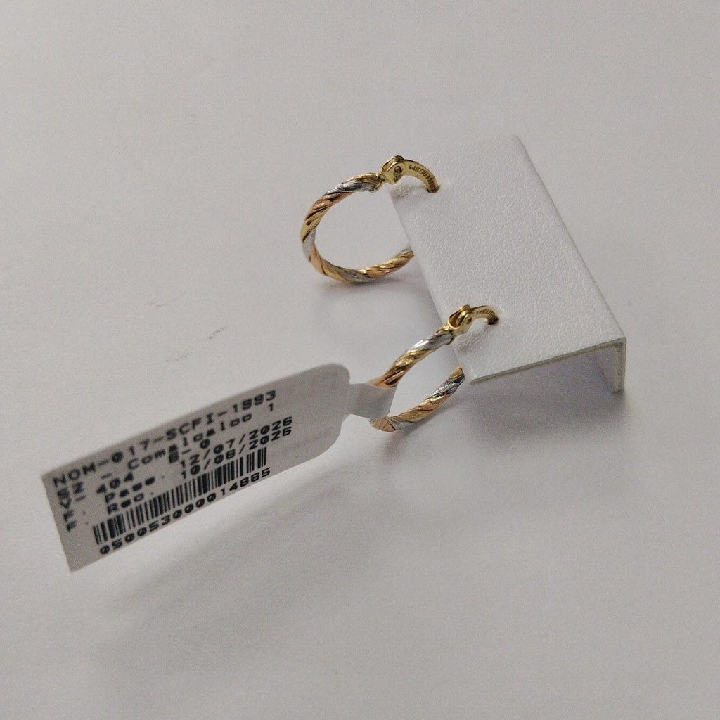 ARETES ARRACADAS COMBINADAS 14K 2 GR (NUEVO)