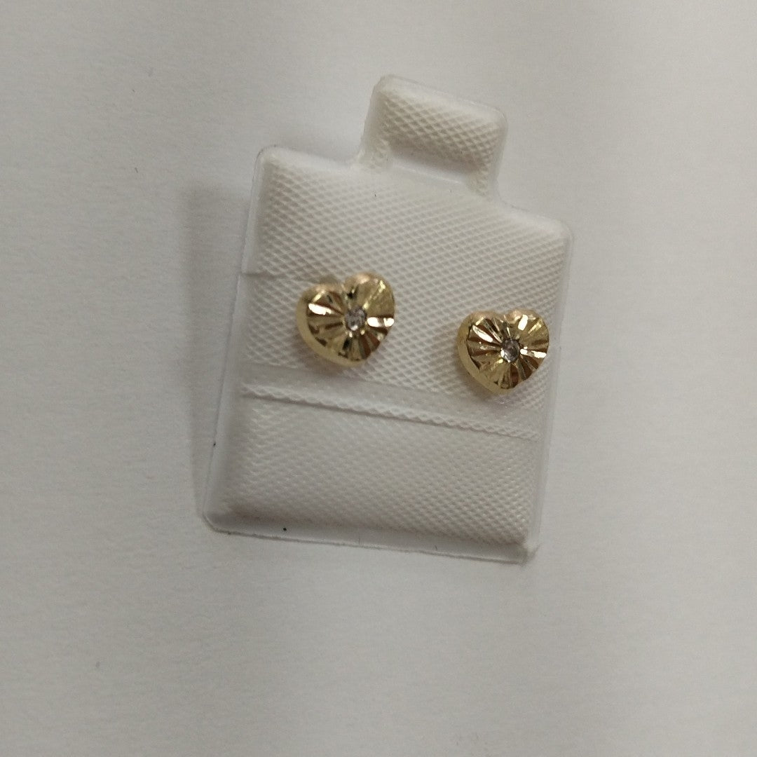 BROQUELES BROQUEL FIG CORAZON C CIRCONIA 14K 0.2603 GR (NUEVO)