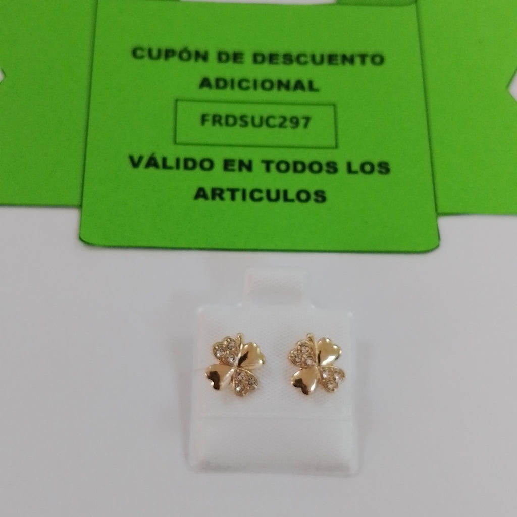 BROQUELES BROQUEL FIG TREBOL 14K 0.2851 GR (NUEVO)