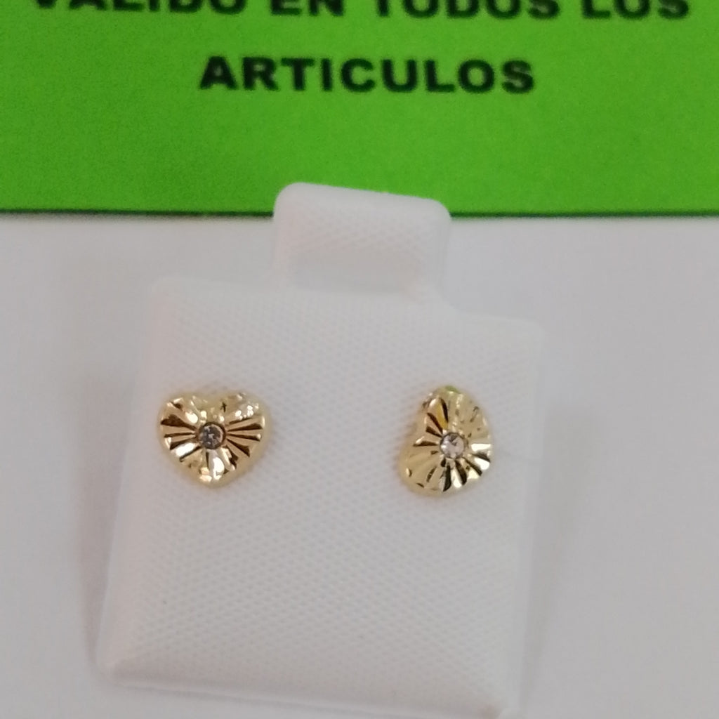 BROQUELES BROQUEL FIG CORAZON C CIRCONIA 14K 0.2603 GR (NUEVO)