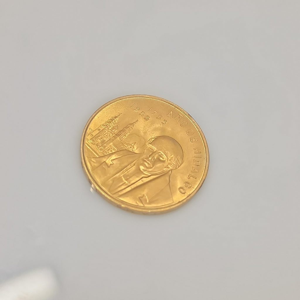 MEDALLA CONMEMORATIVA ORO 21 K 16.6 GRMS (SEMINUEVO)