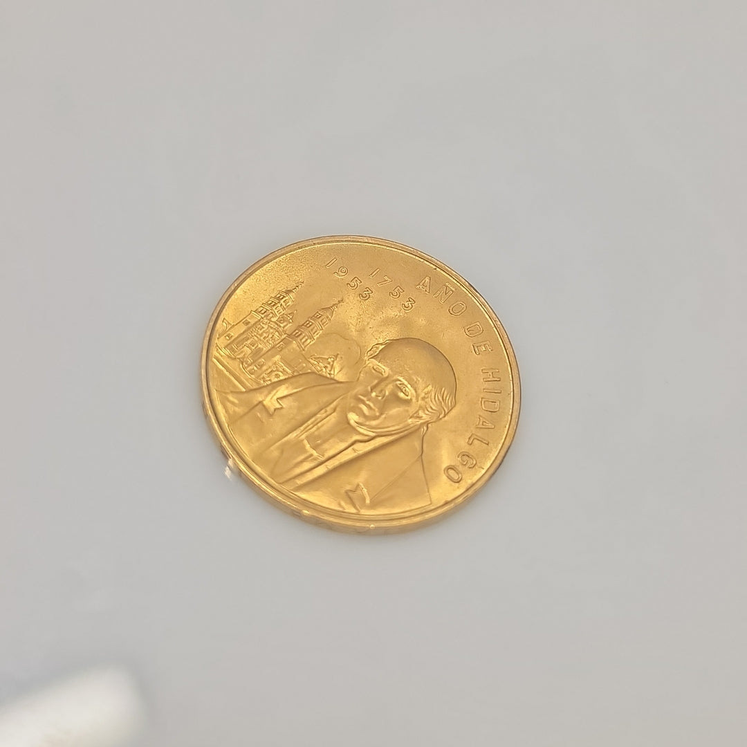 MEDALLA CONMEMORATIVA ORO 21 K 16.6 GRMS (SEMINUEVO)